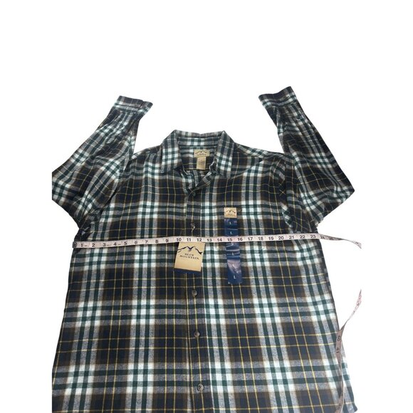 Blue‎ Mountain Long Sleeve Button-Up Plaid Shirt Men's Size Large Green NWT - Picture 4 of 5